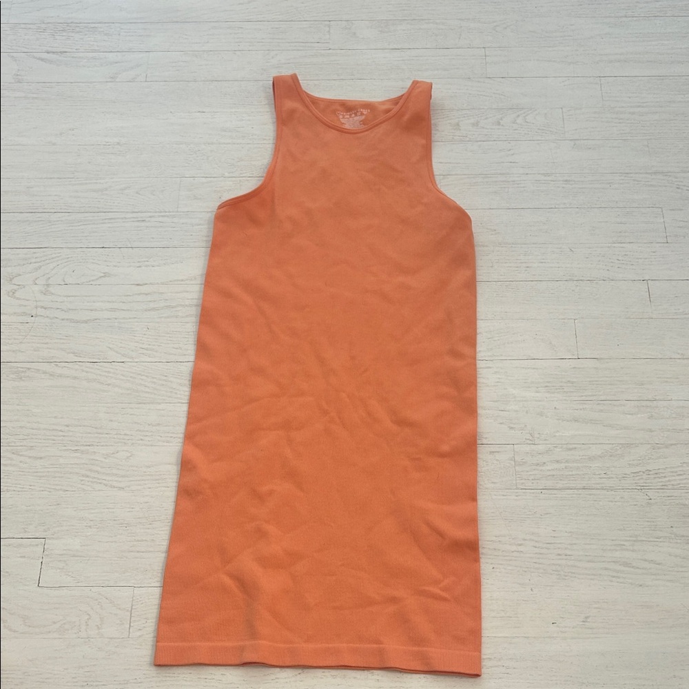 Orange tight dress
